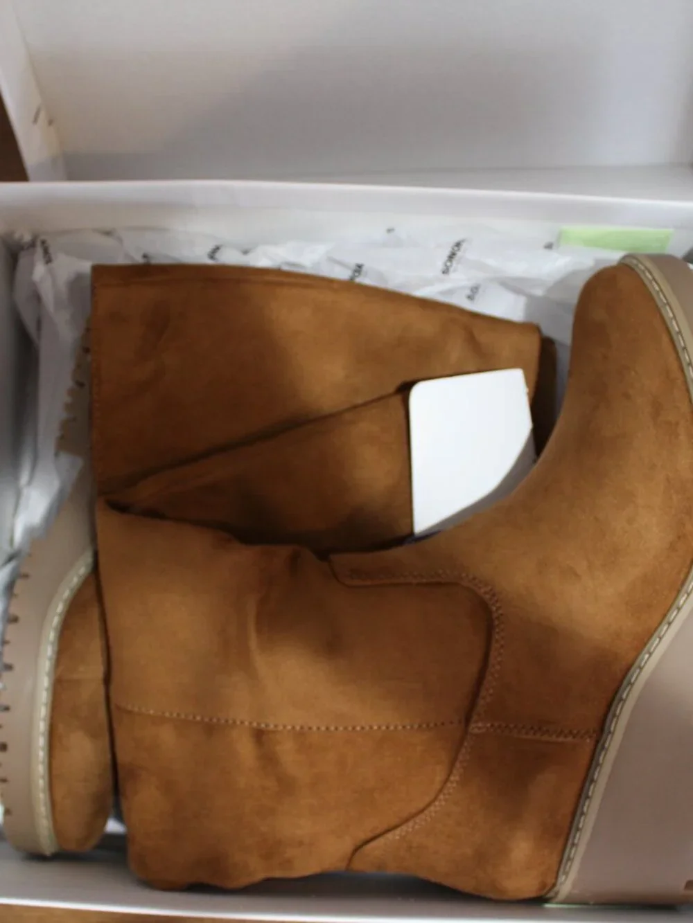 Sonoma Goods For Life Addie Cognac Faux Suede Knee High Lug Sole Boots Size 9